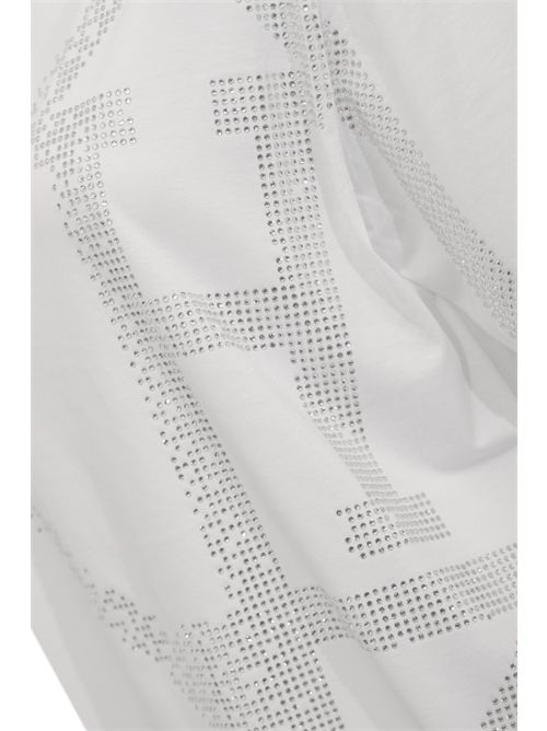 T-shirt in cotone con logo glitter Bianco Herno | JG000321D 521251094